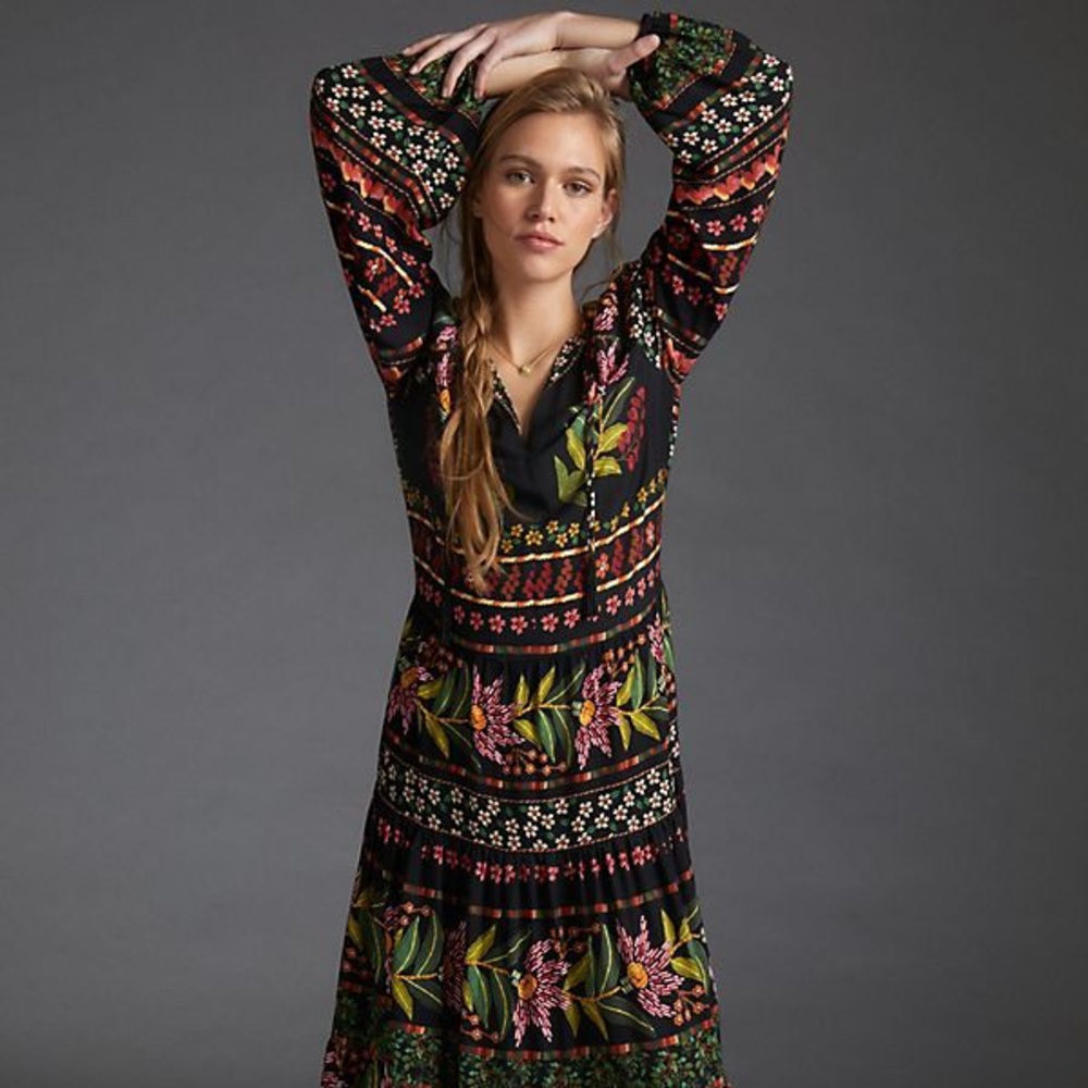 Anthropologie Farm Rio Glynn Maxi Dress